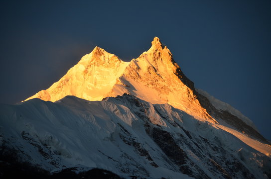 Sunrise at Manaslu in Nepal
