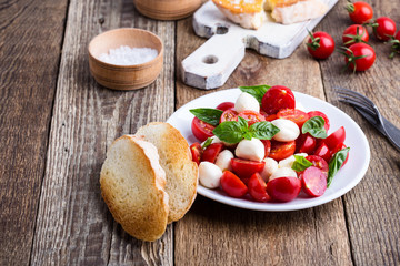 Traditional caprese salad