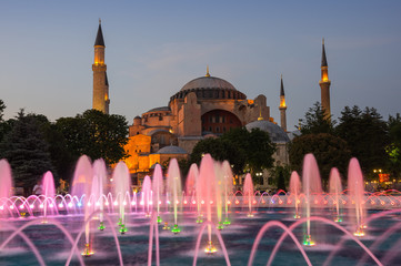 Hagia Sophia on sunset, Istanbul