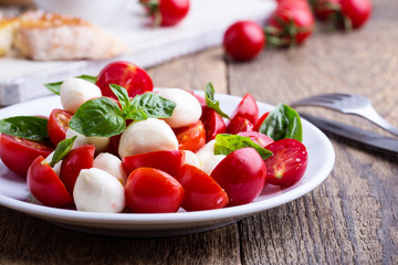 Traditional caprese salad