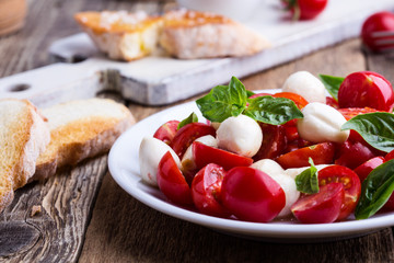 Traditional caprese salad