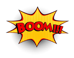 Boom comic word. Pop art retro style vector illustration, eps 10