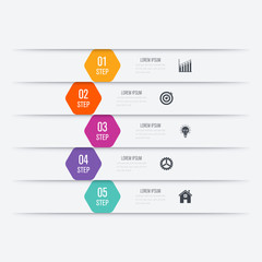 Vector illustration infographics five options