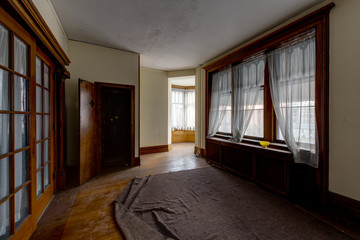 Apartment with Hardwood Floors, Rug and Windows - Abandoned Church Rectory