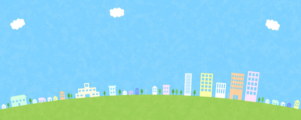 住宅街と空