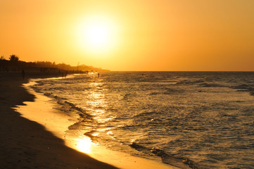 Naklejka premium Sunset in Varadero, Cuba