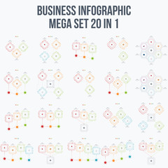 Set with infographics