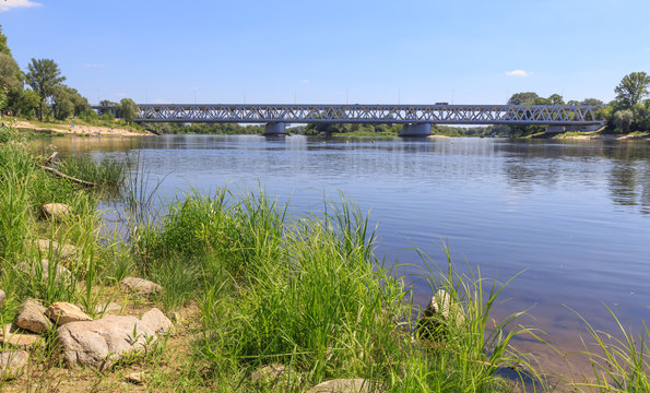 Old bridge on Narew river near Modlin Fortress (Twierdza Modlin), located in  Nowy Dwor Mazowiecki, 50 km north of Warsaw. 
