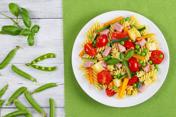 light delicious salad of italian pasta