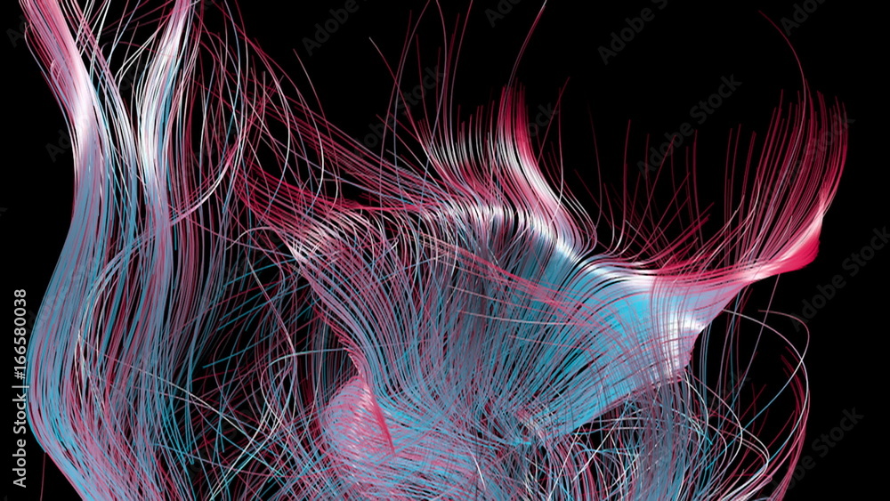 Poster abstract background with trail particles. digital backdrop. 3d render