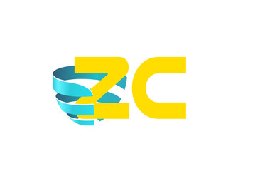 ZC Initial Logo for your startup venture
