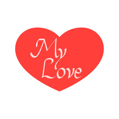 my love hand lettering handmade ink calligraphy