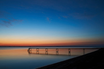 Silence after sunset at Vadum beach in Salling, Denmark