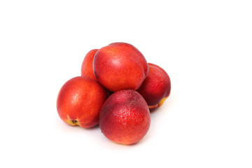 peaches isolated on white background
