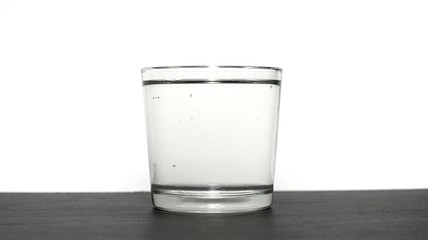 Plain water in small glass
