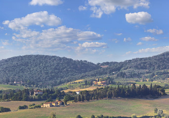 Fototapeta premium Toskana-Panorama, im Chianti-Gebiet bei Montespertoli