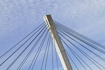 Obraz premium Detail einer Hängebrücke