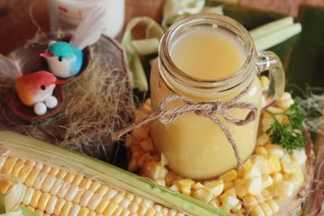 Corn milk for health and fresh corn
