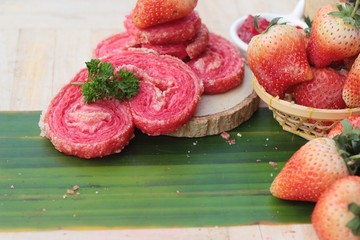 strawberry pie is delicious and fresh strawberry