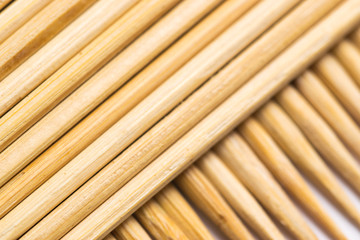 Wooden Toothpick in diagonal composition