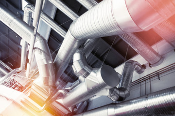 System of industrial ventilating pipes