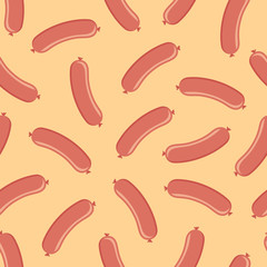 Seamless pattern with sausages - 166588893