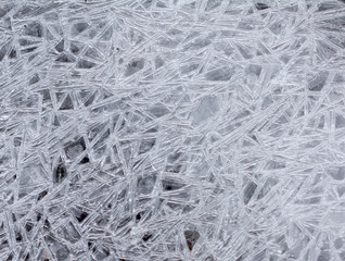 Frozen ice crystals
