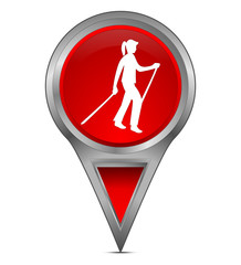 map pointer with Nordic Walking