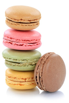 Macarons Stapel aus Frankreich Freisteller