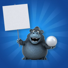 Fun gorilla - 3D Illustration