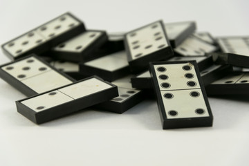 dominoes isolated on white background for graphic design.
