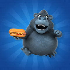 Fun gorilla - 3D Illustration