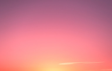 Colorful sky after sunset. The Sky Background. pink sunset