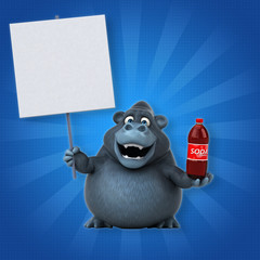 Fun gorilla - 3D Illustration