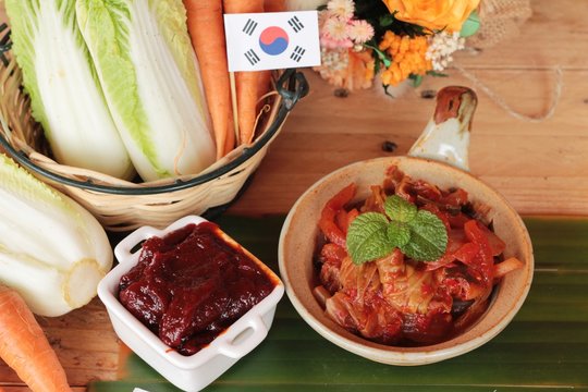 Kimchi of korean food traditional is delicious