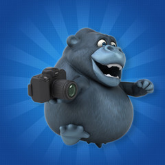 Fun gorilla - 3D Illustration