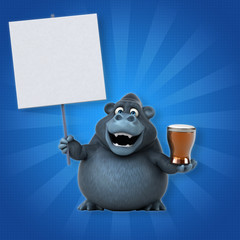 Fun gorilla - 3D Illustration