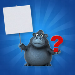 Fun gorilla - 3D Illustration
