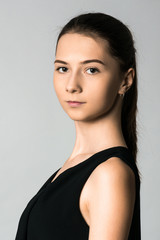 high fashion portrait of young elegant woman.