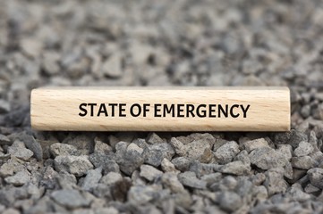 STATE OF EMERGENCY - image with words associated with the topic STATE OF EMERGENCY, word, image,...