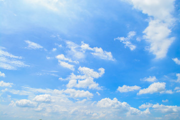 clouds white soft in the vast blue sky