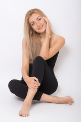 Naklejka premium high fashion portrait of young elegant woman.