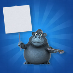 Fun gorilla - 3D Illustration