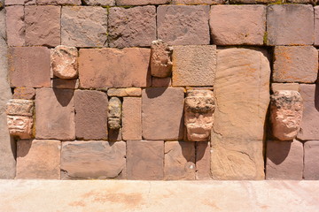 Tiwanaku Heads Bolivia