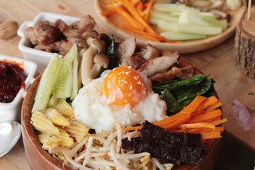 Bibimbap korean food is delicious
