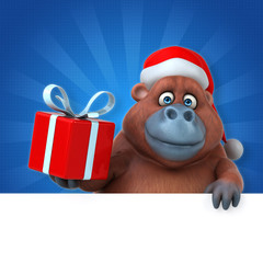 Fun Orangutan - 3D Illustration