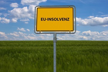 EU-INSOLVENZ - Bilder mit W&ouml;rtern aus dem Bereich Insolvenz, Wort, Bild, Illustration