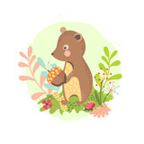Cartoon bear child illustration