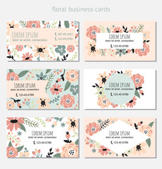 6 floral cards