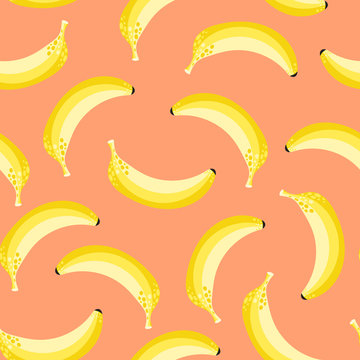 Seamless pattern with bananas.